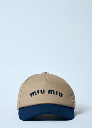 Miu Miu ドリルベースボールキャップ ベージュ miu0259040