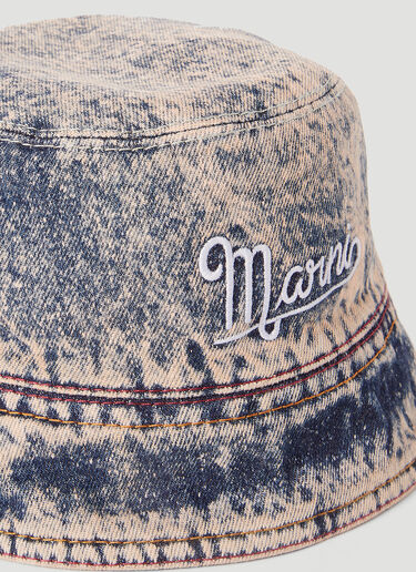 Washed Denim Bucket Hat Marni Washed Denim Bucket Hat Pink mni0253037