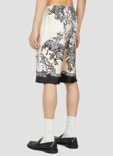 Gucci Printed Silk Shorts Cream guc0152059