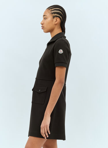 Moncler Piquet Half-Zip Polo Dress Black mon0259033
