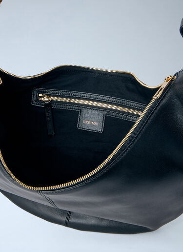 Sportmax Nappa Leather Hobo Shoulder Bag Black spx0264052