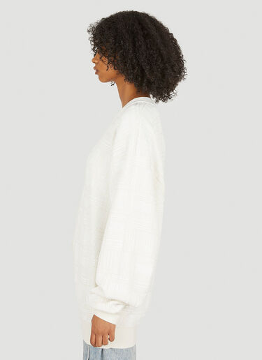 VTMNTS Barcode Cardigan White vtm0350005