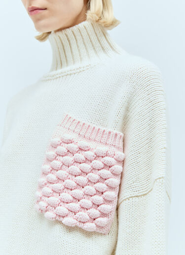 JW Anderson Popcorn 贴袋毛衣 乳白色 jwa0255011
