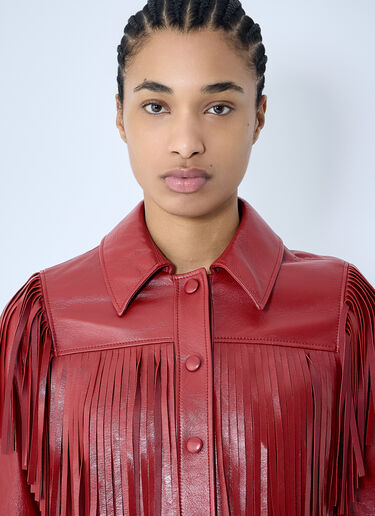 Chloé 流苏皮夹克 红色 chl0259019