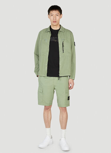 Stone Island Compass Patch Bermuda Shorts Green sto0152043