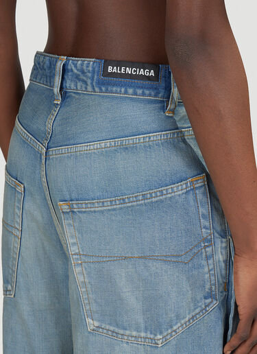 Balenciaga Double-Front Draped Denim Jeans Denim bal0254006