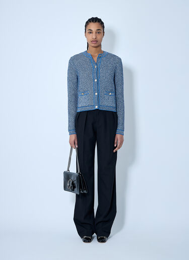 Gucci Fine Cotton Cardgian Blue guc0259013