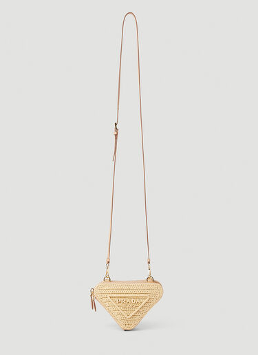 Prada Triangle Chain Wallet Natural pra0252033