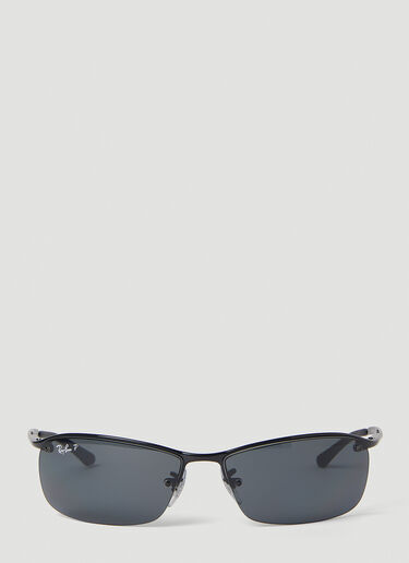 Ray-Ban RB3183 Semi Rimless Sunglasses Black lrb0151003