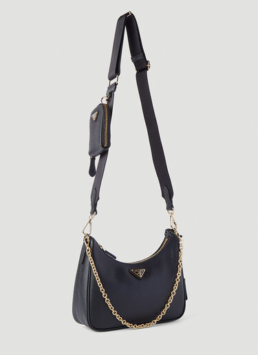 Prada Re-Edition Saffiano Shoulder Bag Black pra0245073