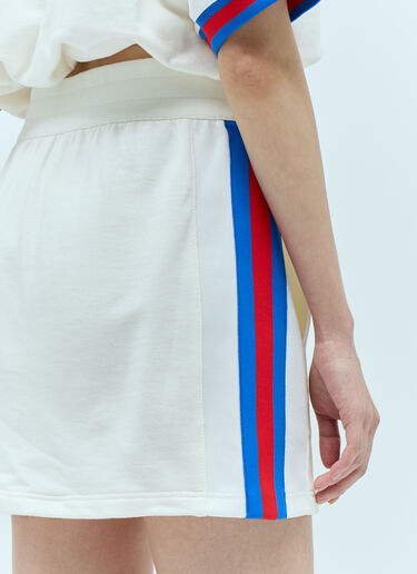 Gucci Jersey Mini Skirt With Web Stripe White guc0255122