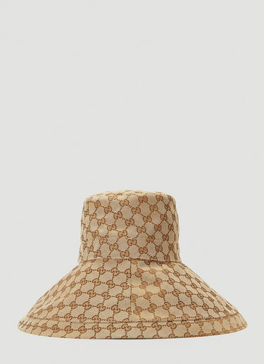 Gucci Oversized GG Logo Bucket Hat Beige guc0241055