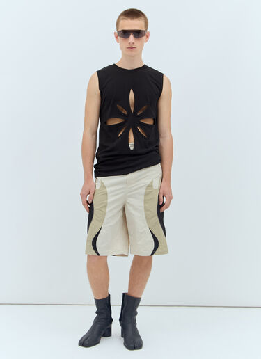 오리가미 컷-아웃 민소매 탑 Kusikohc 오리가미 컷-아웃 민소매 탑 블랙 kus0156004