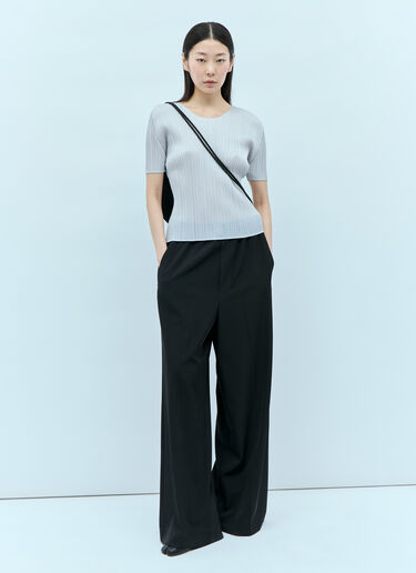 Pleats Please Issey Miyake Pleated T-Shirt Grey plp0254009