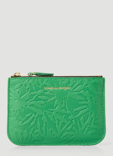 Comme Des Garcons Wallet Embossed Forest Pouch Green cdw0348003
