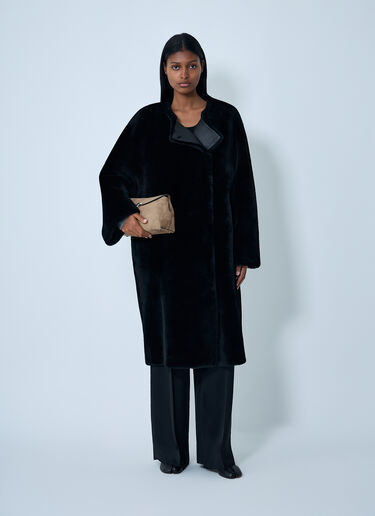 TOTEME Shearling Coat Black tot0262031
