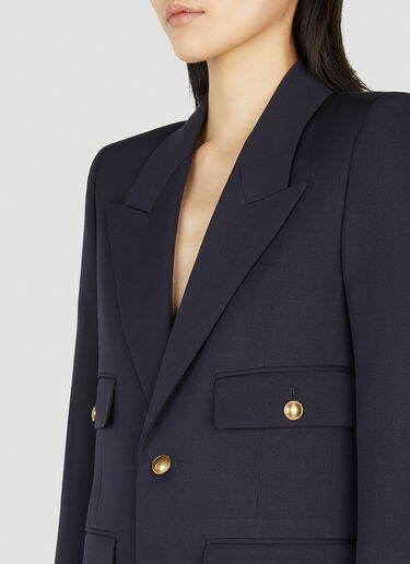 Saint Laurent Tailored Blazer Blue sla0251018