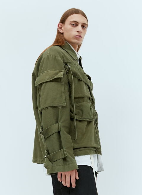 Dries Van Noten Overdyed Cargo Jacket White dvn0154014