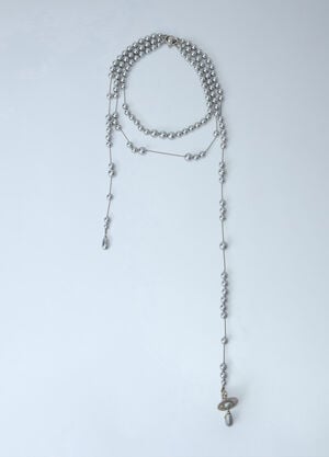 Vivienne Westwood Broken Pearl Necklace Silver vvw0366021