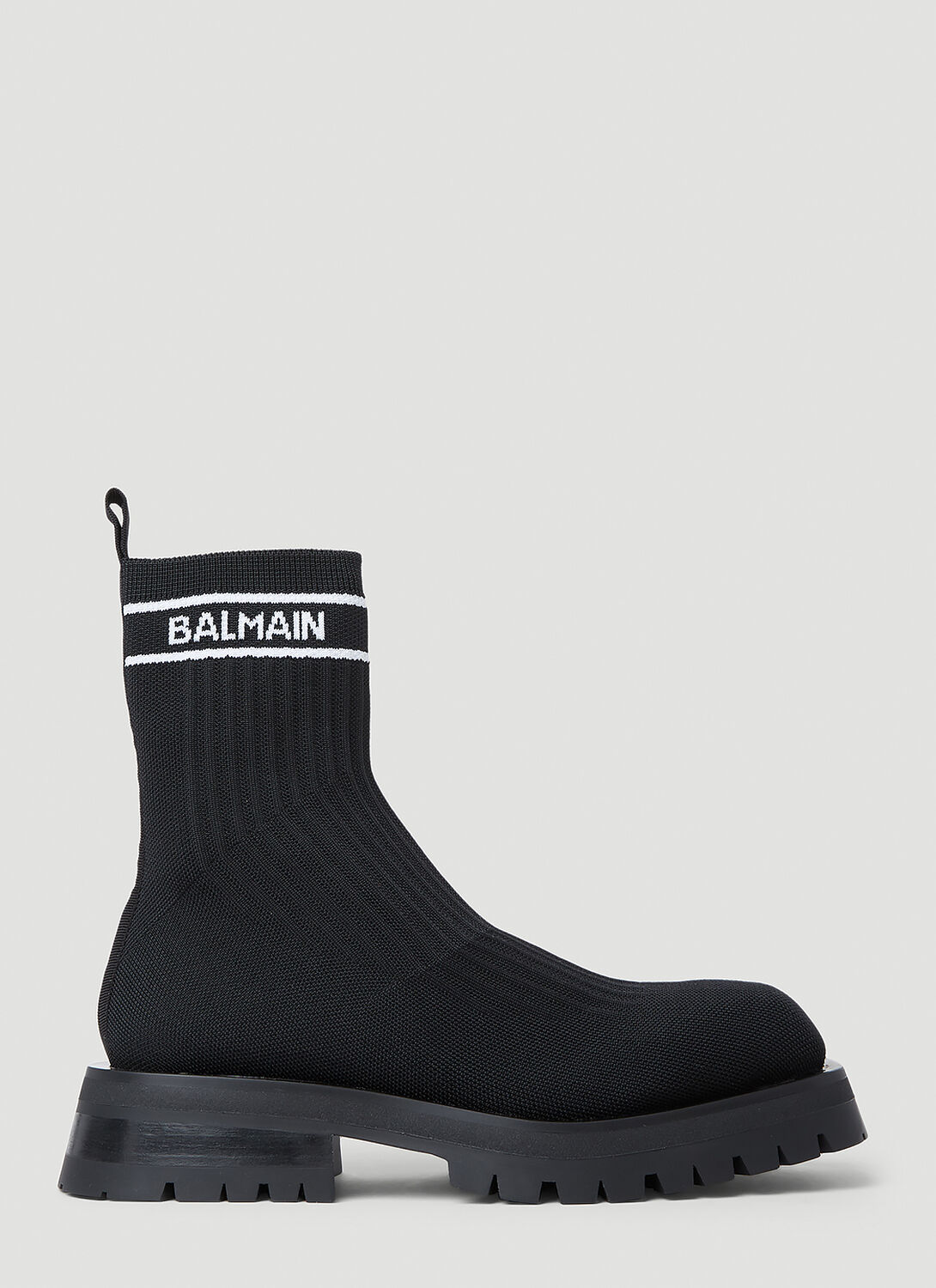 Balmain Knit Boots In Black
