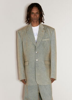 Homme Plissé Issey Miyake Denim Tailored Blazer Black hmp0160007