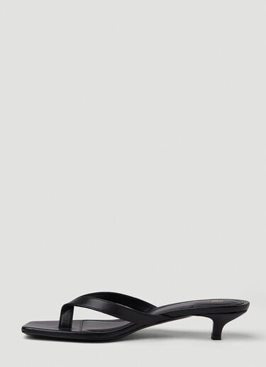 TOTEME Flip Flop Kitten Heels Black tot0251001