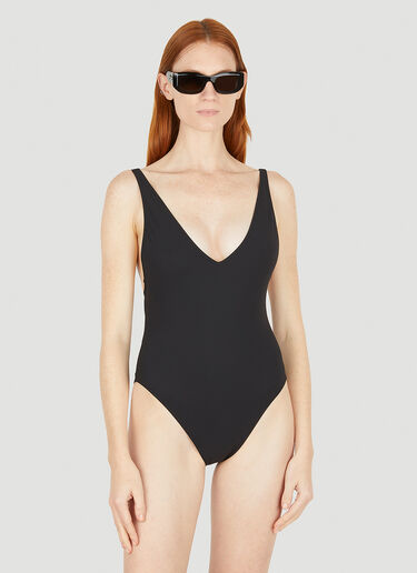 TOTEME Deep Neck Swimsuit Black tot0251008