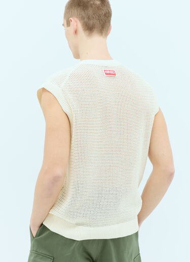 Kenzo Fruit Stickers Knit Vest White knz0156011