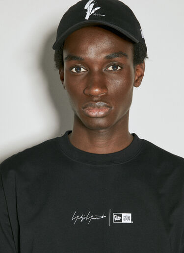 x NE 徽标印花棒球帽 Yohji Yamamoto x NE 徽标印花棒球帽 黑色 yoy0154017