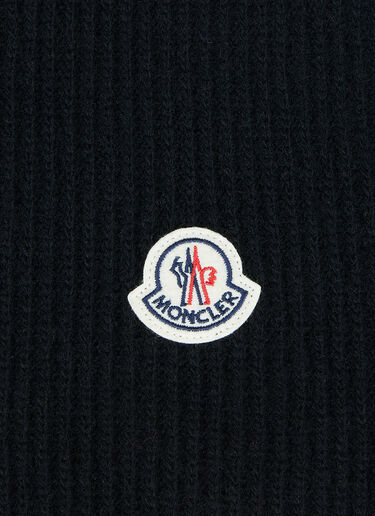 Moncler Logo Patch Scarf Black mon0150031