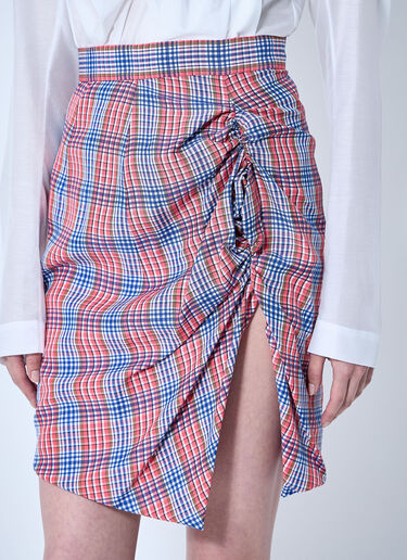 Vivienne Westwood Check Mini Skirt Red vvw0260003