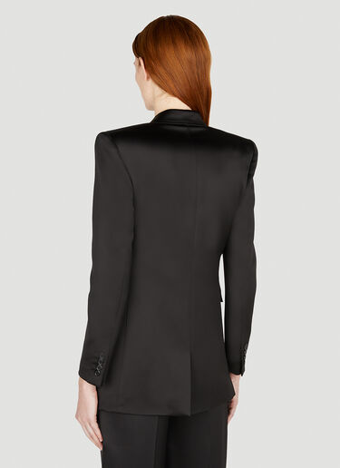 Saint Laurent Double Breasted Silk Blazer Black sla0251037