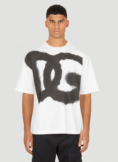 Dolce & Gabbana DG 그래피티 티셔츠 화이트 dol0150006