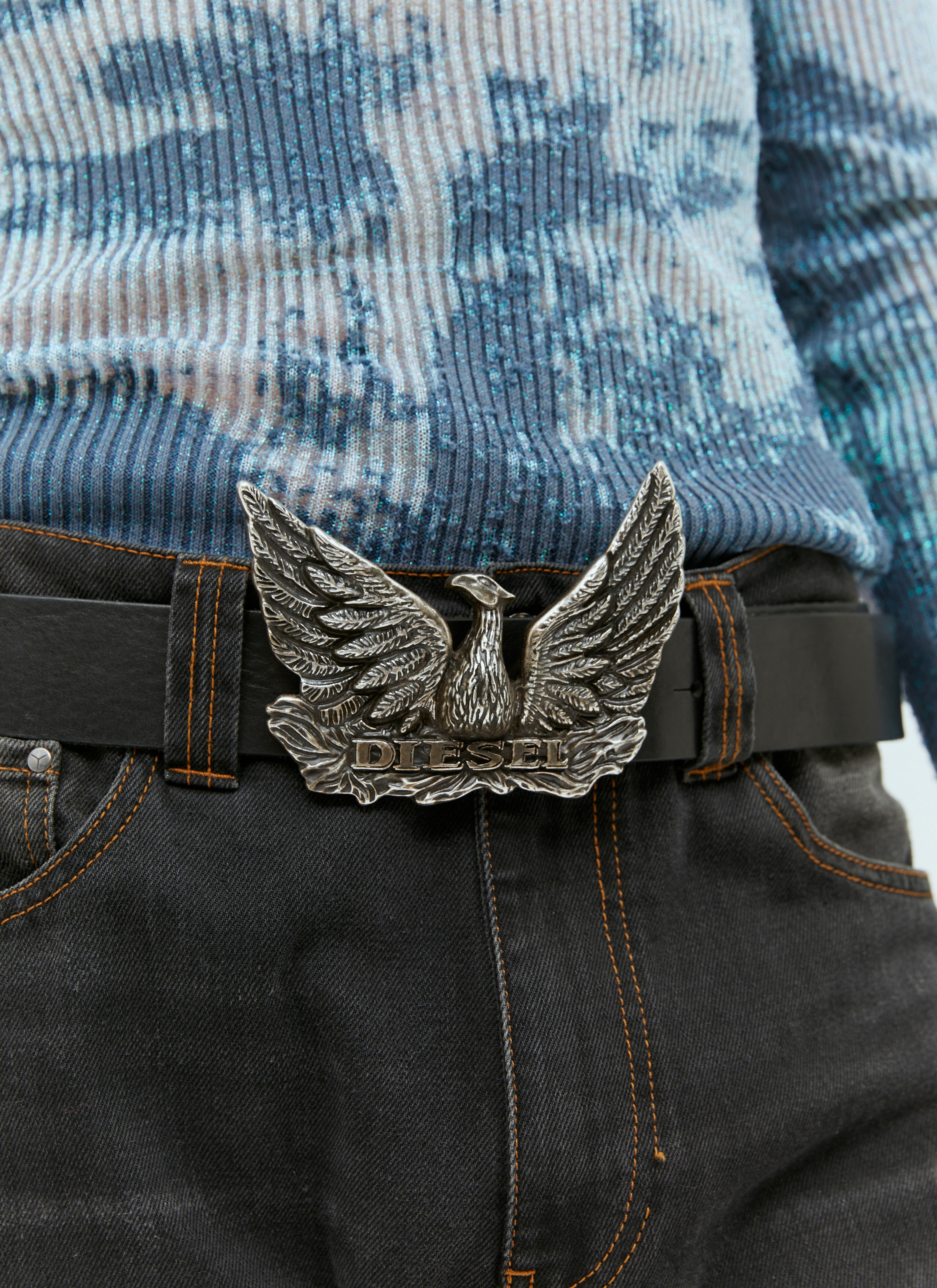 洗練されたデザイン　DIESEL　Phoenix Belt　X10085 90 Diesel Men's' Phoenix Belt in Black | LN-CC®