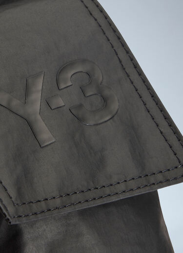 LN-CC® - Y-3: Newspaper L Shoulder Bag - Black Y-3 Newspaper L Shoulder Bag Black yyy0365008