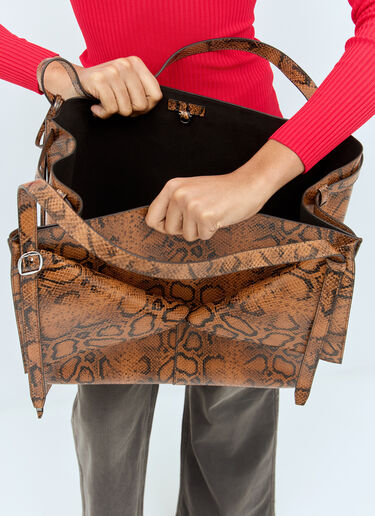 Coperni Snake Print Belt Cabas Bag Brown cpn0257014