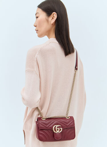 Gucci GG Marmont Mini Shoulder Bag Burgundy guc0257142