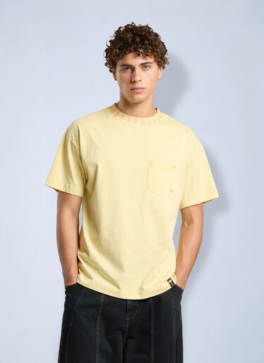Palm Angels Palm Ribbed Regular T-Shirt Yellow pma0166273