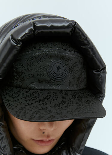 Moncler x adidas Originals 로고 자카드 베이스볼 캡 블랙 mad0254003