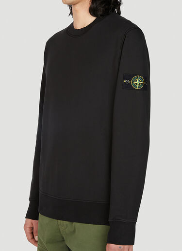 Stone Island 컴퍼스 패치 스웨트셔츠 블랙 sto0152063