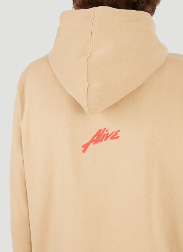 Alive & More Vinyl Print Hooded Sweatshirt Beige aam0146014