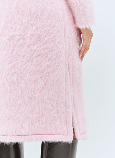Dries Van Noten Fluffy Midi Skirt Pink dvn0258007