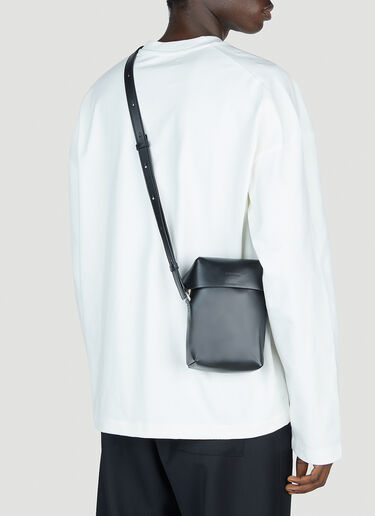 Jil Sander スモール リッド クロスボディバッグ ブラック jil0153020