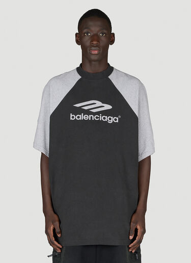 Balenciaga ロゴプリントオーバーサイズTシャツ グレー bal0154015