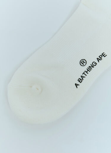 A BATHING APE® BAPE Socks White aba0154018