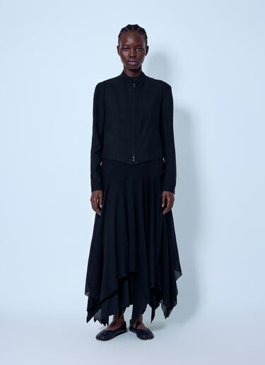 LN-CC® - LIMI Feu: Gusseted Stand Collar Blouson - Black LIMI Feu Gusseted Stand Collar Blouson Black lmf0263003
