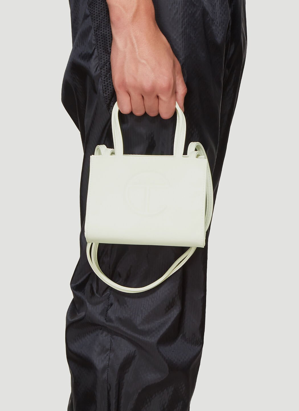 Telfar small clearance white shopping bag