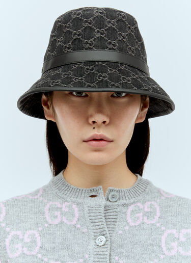 Gucci GG Denim Bucket Hat Black guc0255176