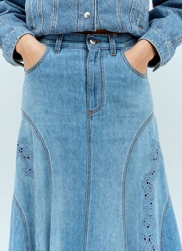 Flared Midi Skirt Chloé Flared Midi Skirt Blue chl0255019