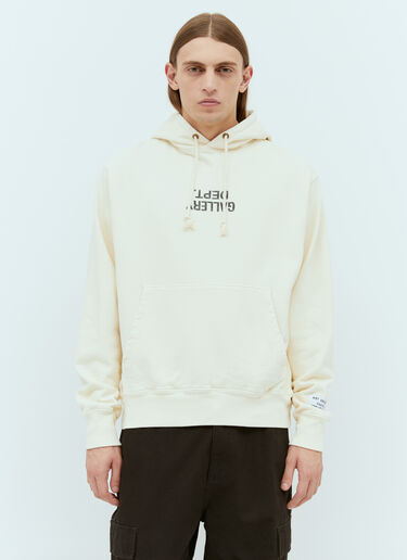 Gallery Dept. Fucked Up Logo Hooded Sweatshirt Beige gdp0152020